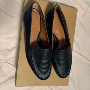 Caslon Black Leather Slip-On Loafers